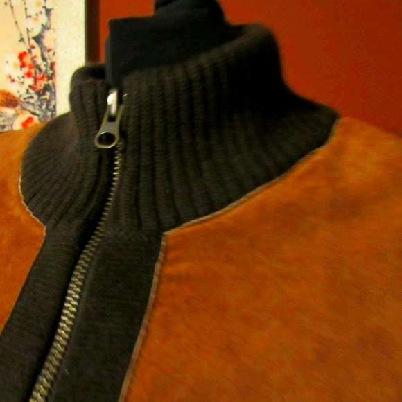 🦊 Vintage Genuine Suede Tan & Chocolate Brown Jacket - M - Picture 5 of 16